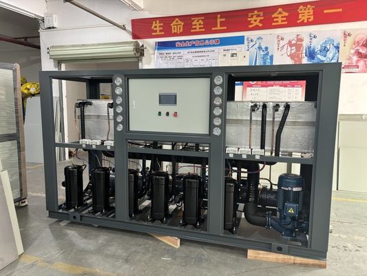 نظام تبريد المياه المبردة بالماء مكثف أنابيب القشرة R22/R407C جهاز تحكم ميكرو معالج التبريد 5-300KW