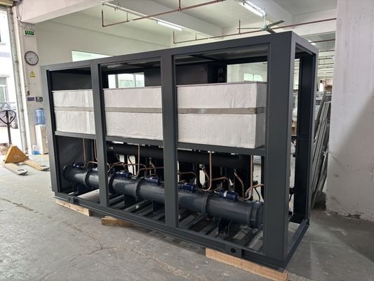 نظام تبريد المياه المبردة بالماء مكثف أنابيب القشرة R22/R407C جهاز تحكم ميكرو معالج التبريد 5-300KW